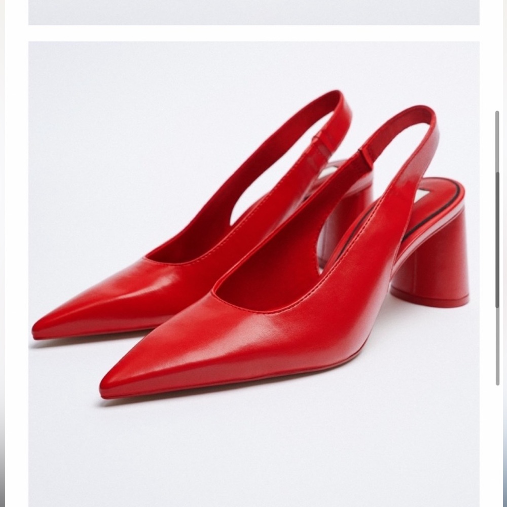 Zara red heels